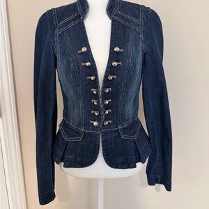 White House Black Market Dark Blue Denim Jacket